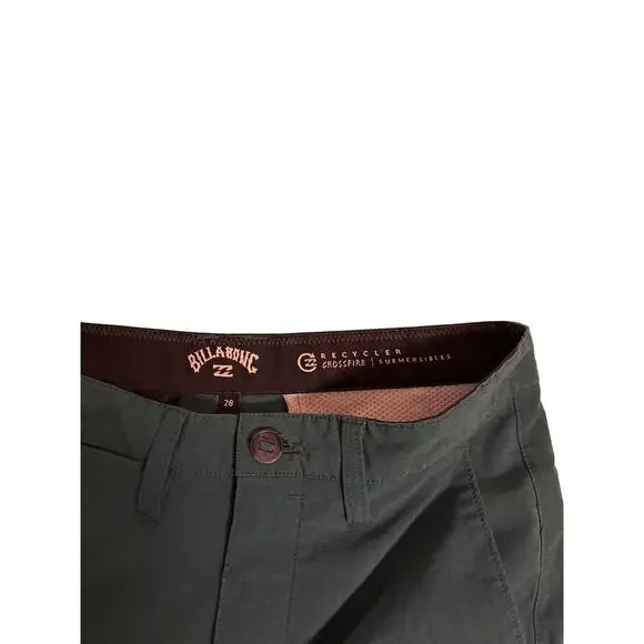 Vintage Y2K Billabong Crossfire Submersibles Board Shorts Teal 28W / XS - Picture 3 of 6